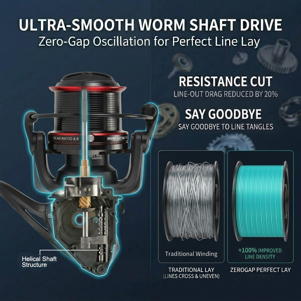 CAZULO Long Cast Spinning Reel - Reel Drag Knob のレビューと価格