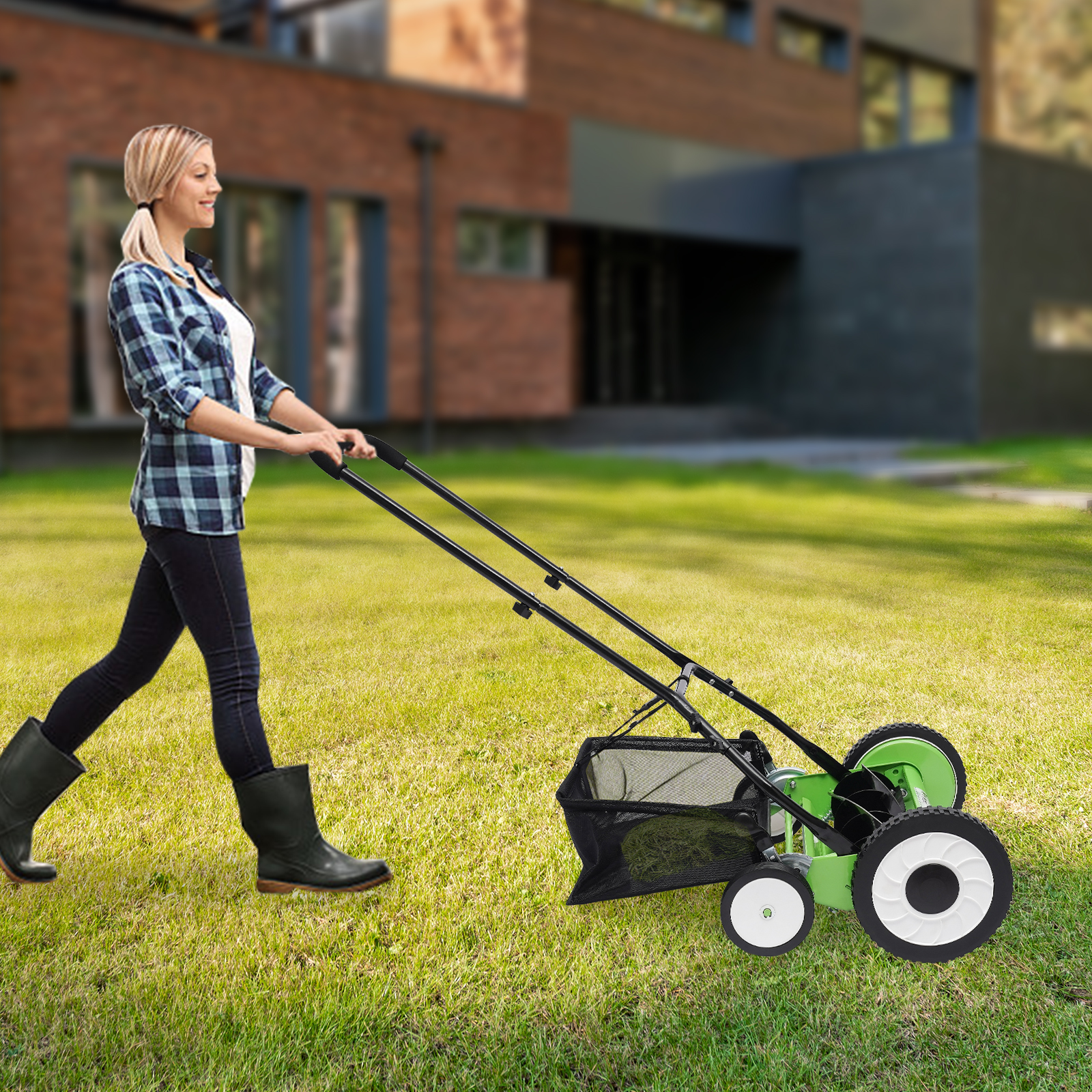 16-Inch 5-Blade Cordless Manua - Reel Handle のレビューと価格