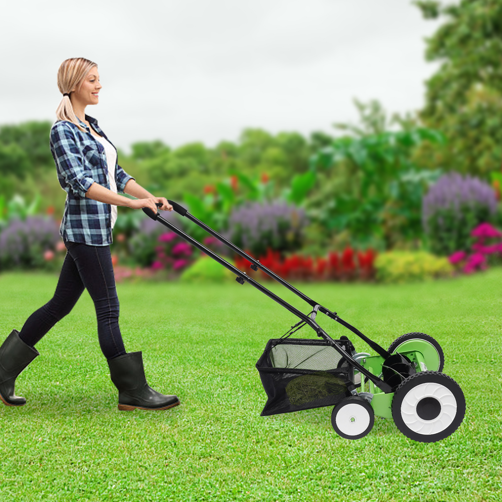16-Inch 5-Blade Cordless Manua - Reel Handle のレビューと価格